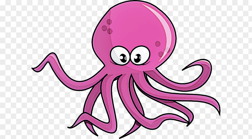 Octopus Giant Pacific Pink Cartoon PNG