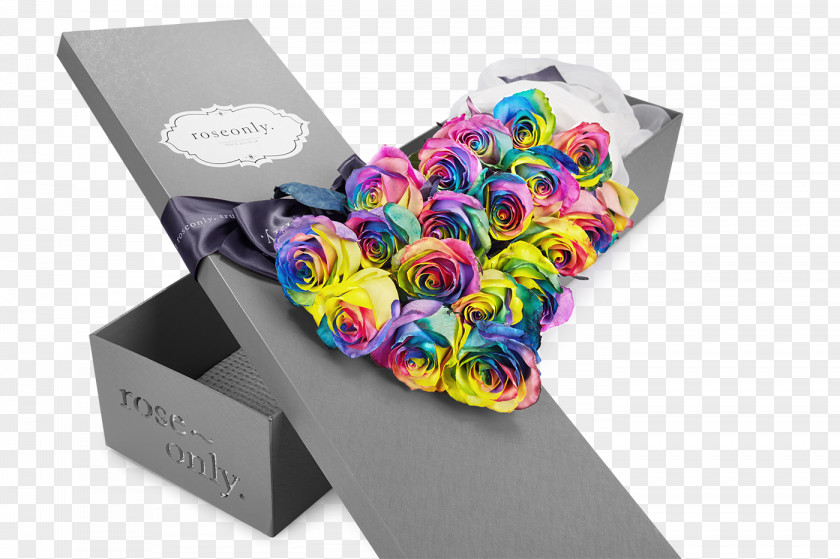 19 Colorful Gift Boxes Beach Rose Romance Qixi Festival Girlfriend Blomsterbutikk PNG