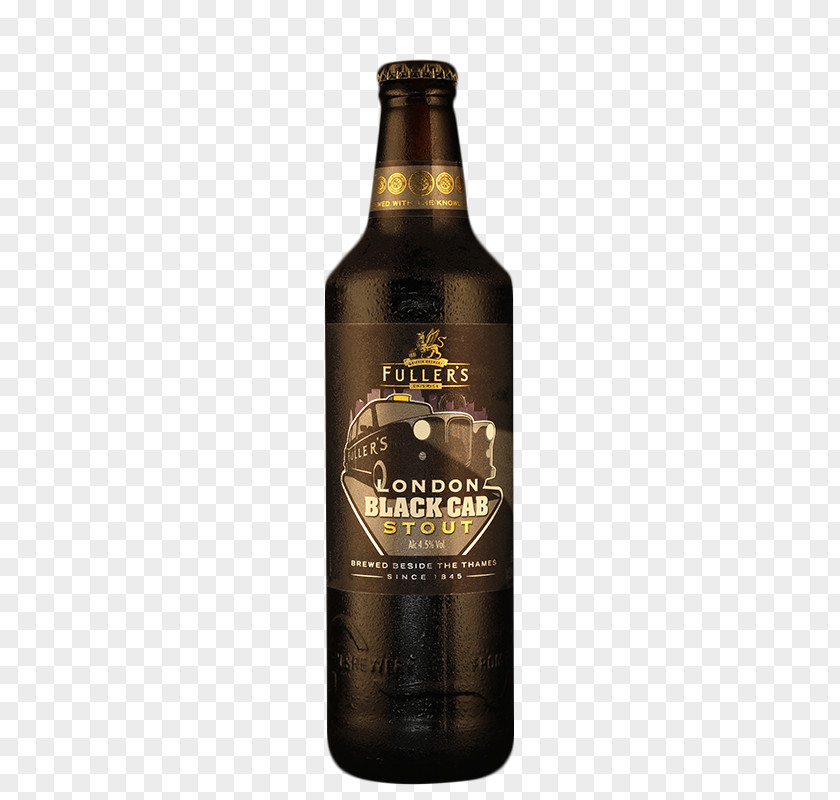 Black Cab Stout Beer Bottle Fuller's Brewery Liqueur PNG