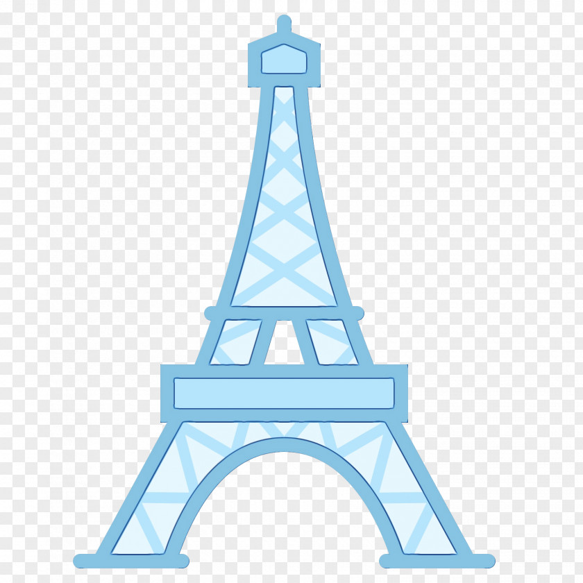 Blue Paris Eiffel Tower Drawing PNG