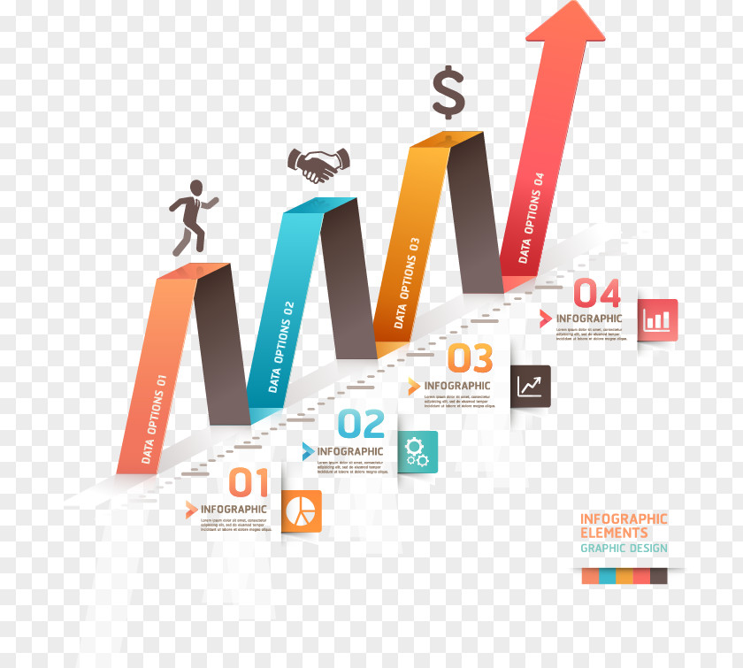 FIG Arrow Fluctuations Infographic Diagram Business Template PNG