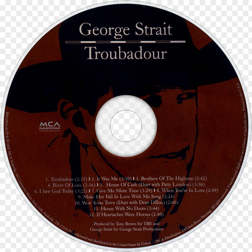 George Strait Compact Disc Troubadour Merchandising PNG