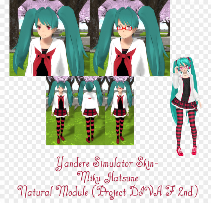 Hatsune Miku Yandere Simulator Vocaloid Hair PNG