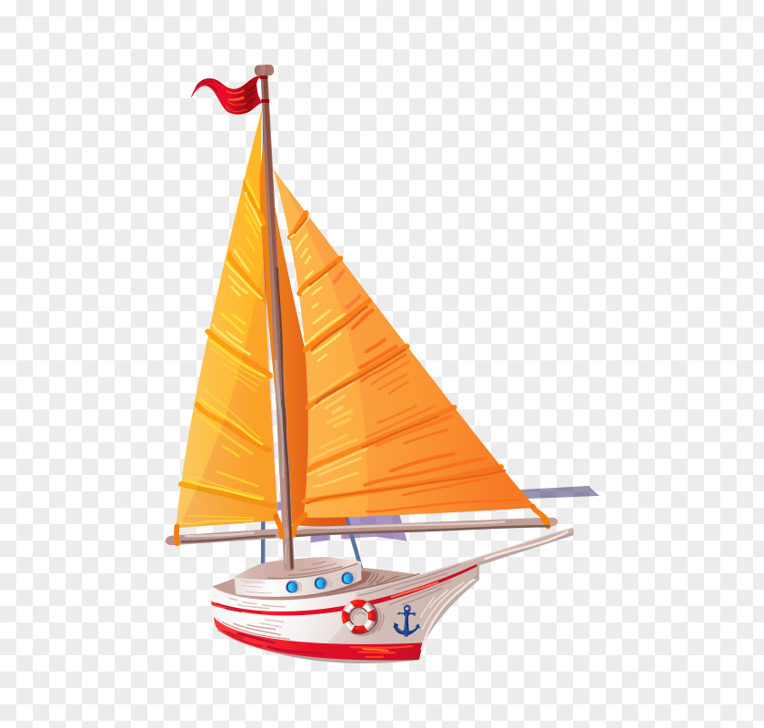 Boat Sail Transport Cartoon PNG