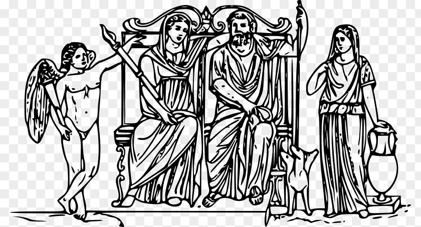 King And Queen Hades Persephone Demeter Zeus Clip Art PNG