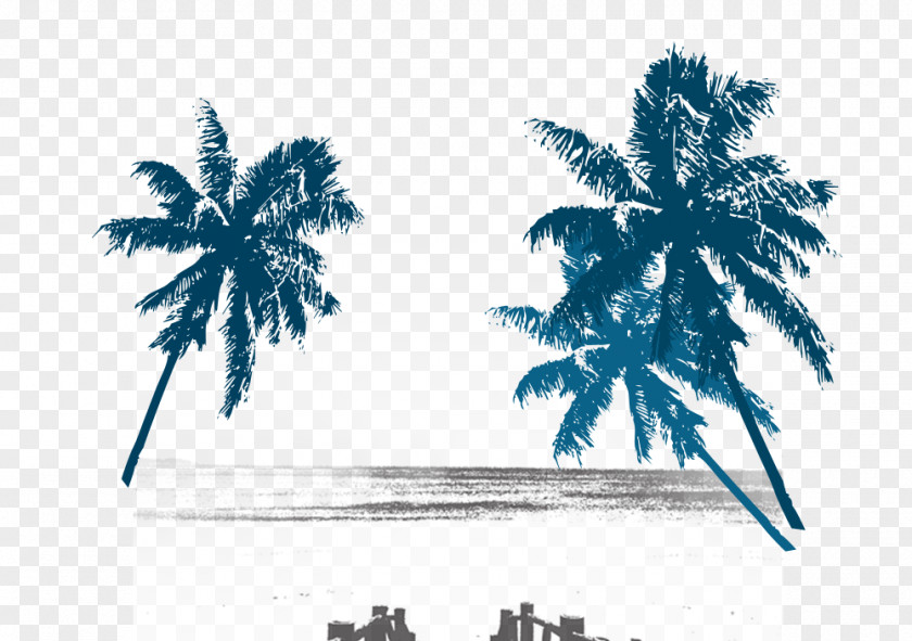 Coconut Tree Poster Graphic Design Wallpaper PNG