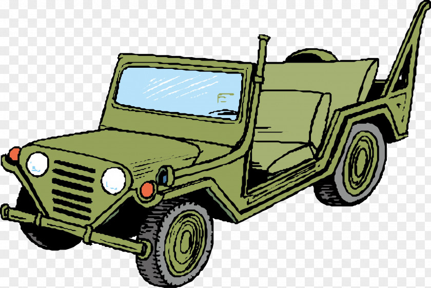 Military Car Vector Material Jeep Vehicle PNG