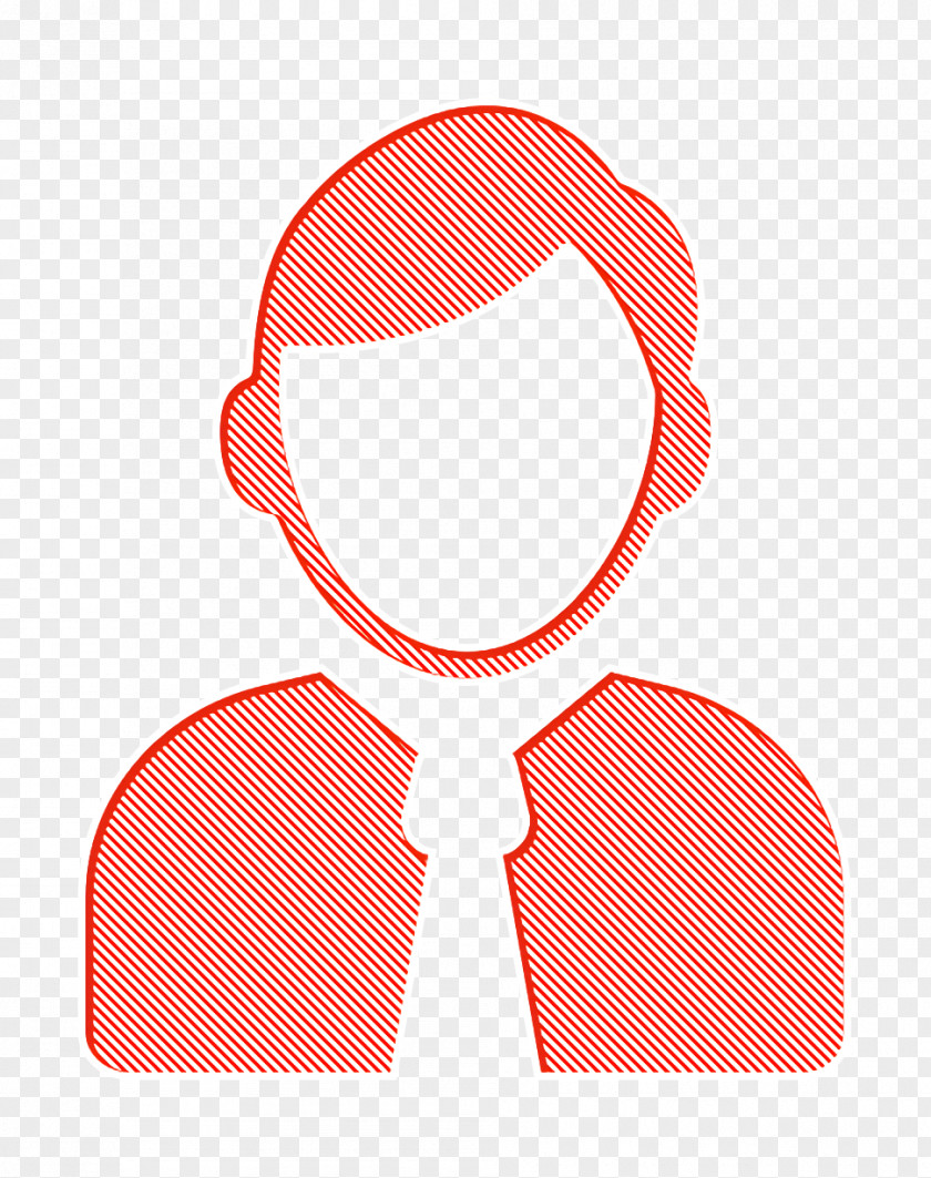 Orange Red User Icon Office Worker Outline Employees PNG