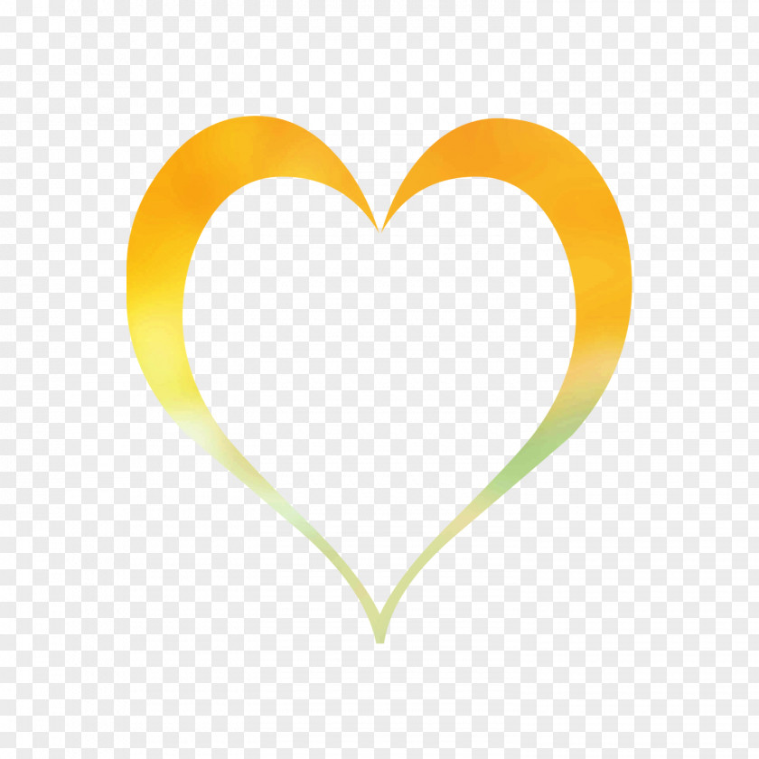 Yellow Heart Font M-095 PNG