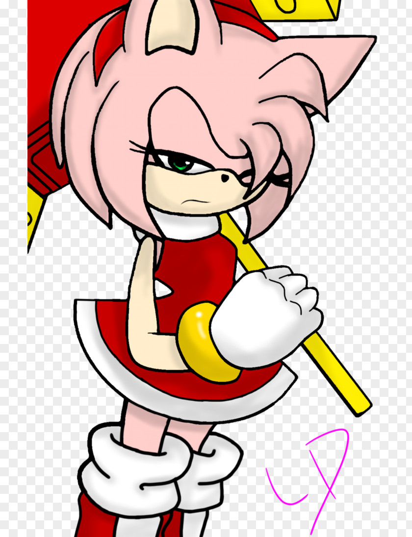 Amy Rose Inflation Finger Line Art Cartoon Clip PNG