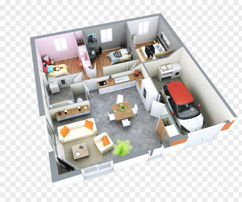 House Bedroom Apartment Furniture Family Room PNG