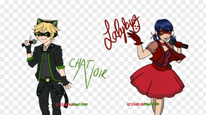 Ladybug Y Chat Noir Digital Art Fan Dance PNG