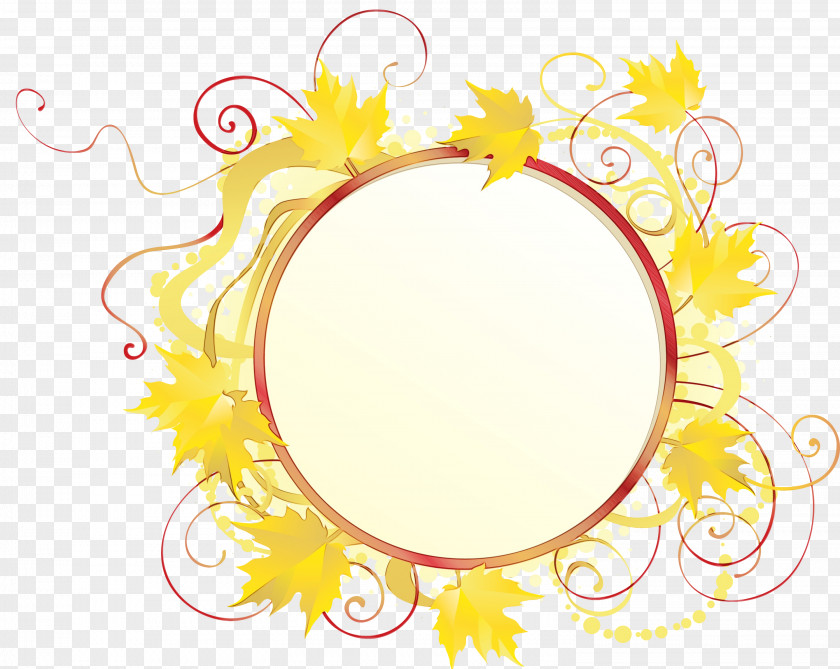 Picture Frame Yellow PNG