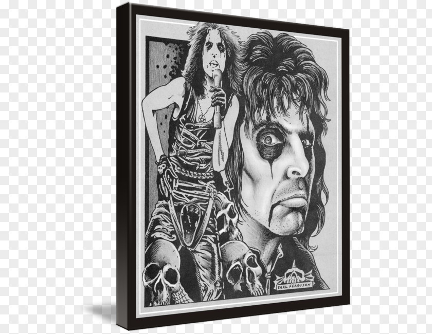 Alice Cooper Portrait Picture Frames Character Modern Art PNG