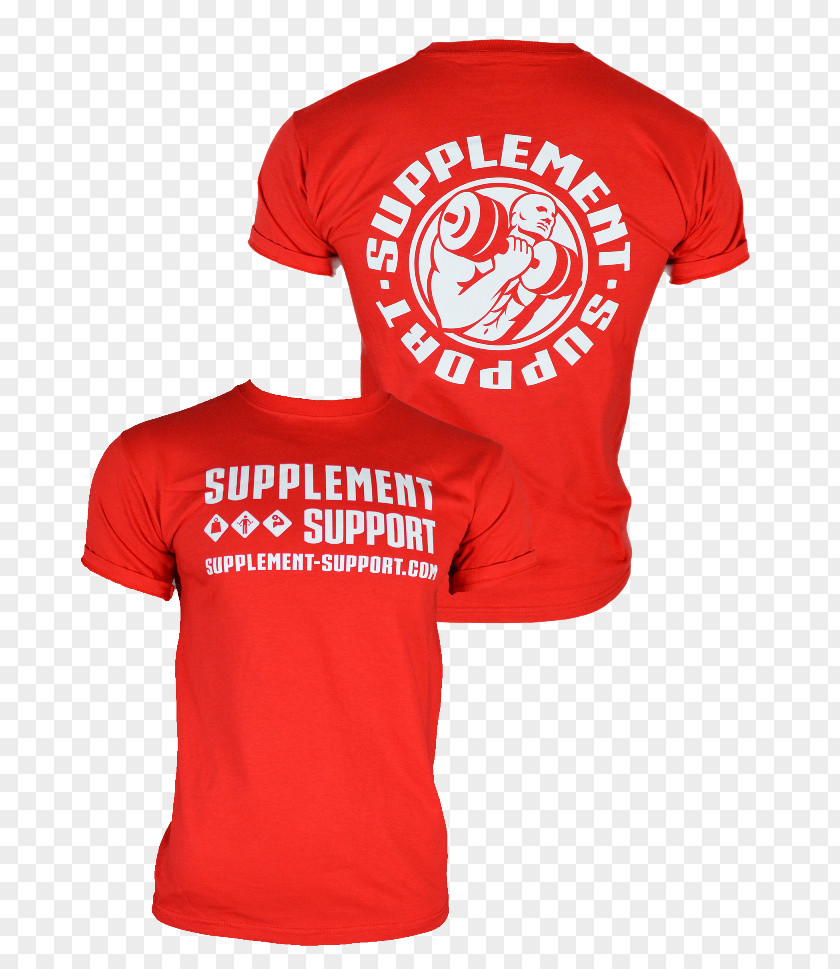 T-shirt Model Dietary Supplement Red Sports Nutrition PNG