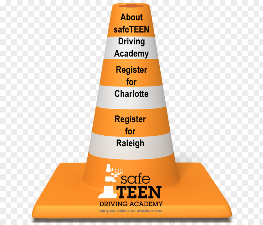 DRIVE SAFE Traffic Cone Safety Orange PNG