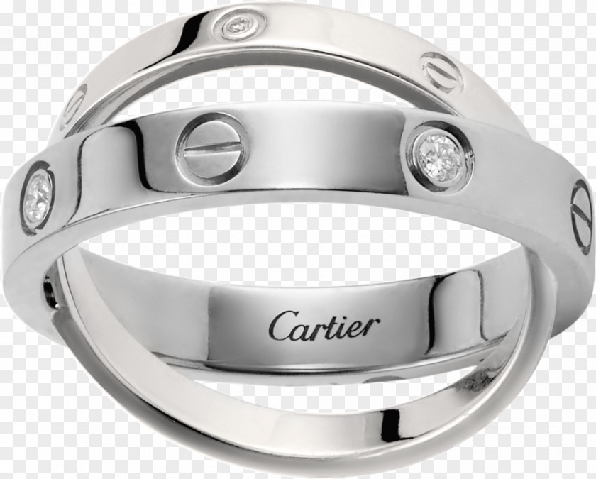 Gold Wedding Cartier Ring Love Bracelet Diamond PNG