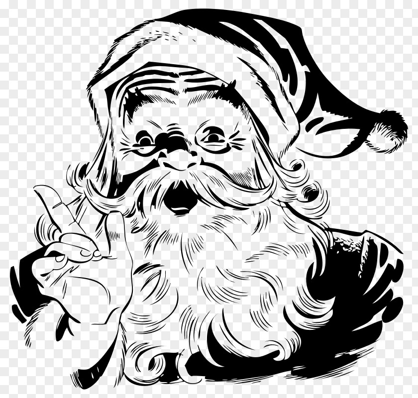Black Santa Claus Pictures And White Christmas Clip Art PNG