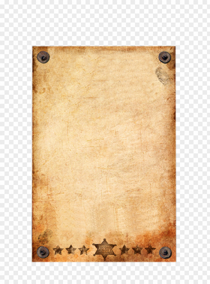 Chinese Wind Retro Kraft Paper Sheets Wanted Poster Stock Photography PNG