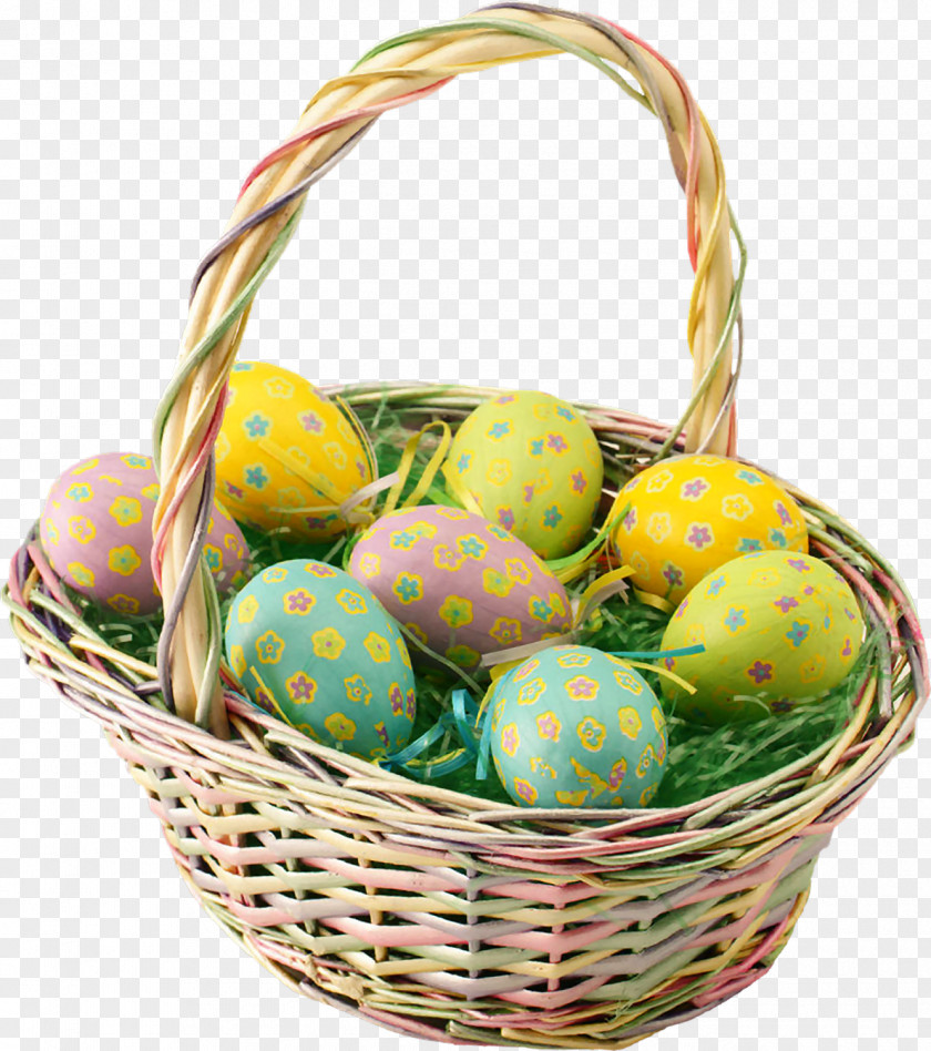 Easter Bunny Egg Hunt Basket PNG