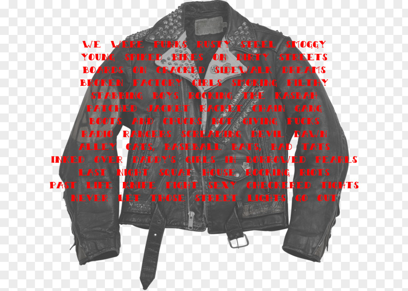 Jacket Leather Punk Fashion Subculture Rock PNG