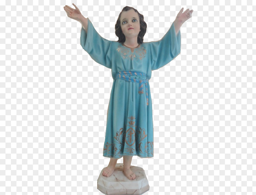 Sacred Heart Of Jesus Robe Statue Turquoise PNG