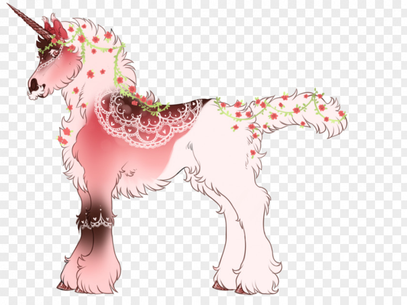 Strawberry Splash Pink M Figurine Canidae Mane Dog PNG
