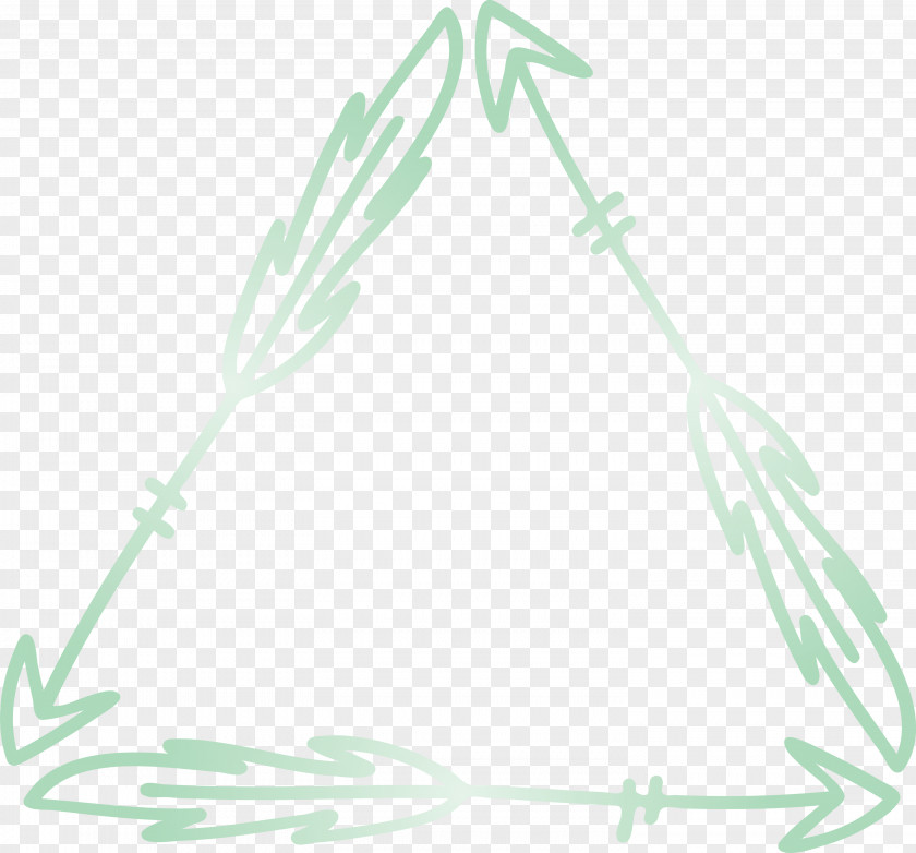 Boho Arrow Triangle Frame PNG