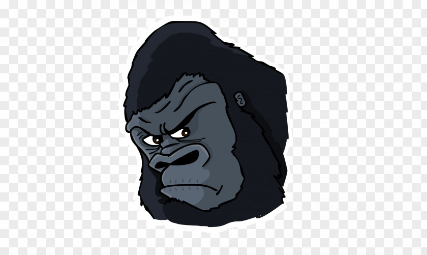 Gorilla Painting Mammal Cartoon Character Black M PNG