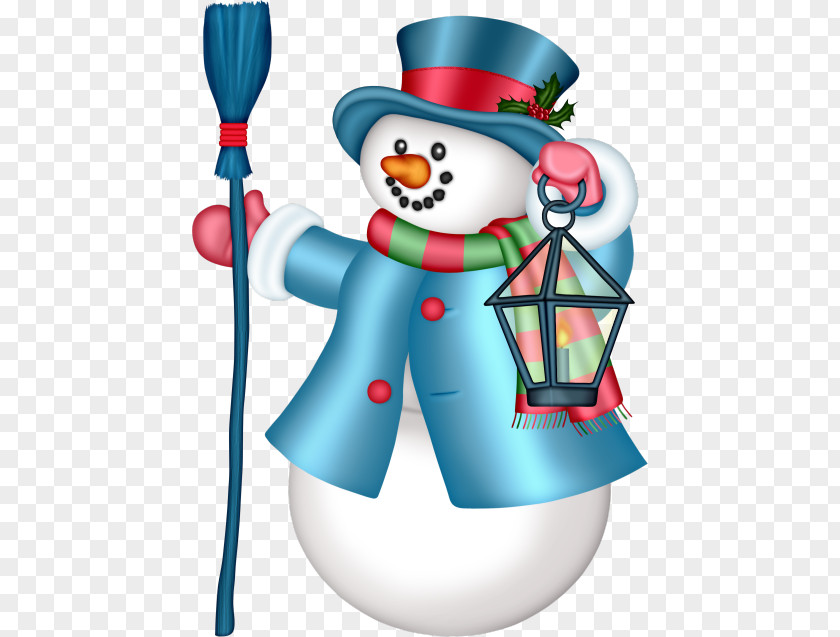 Cartoon Snowman Christmas Card Ornament Clip Art PNG