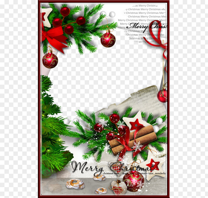 Christmas Background Frame Card New Year PNG