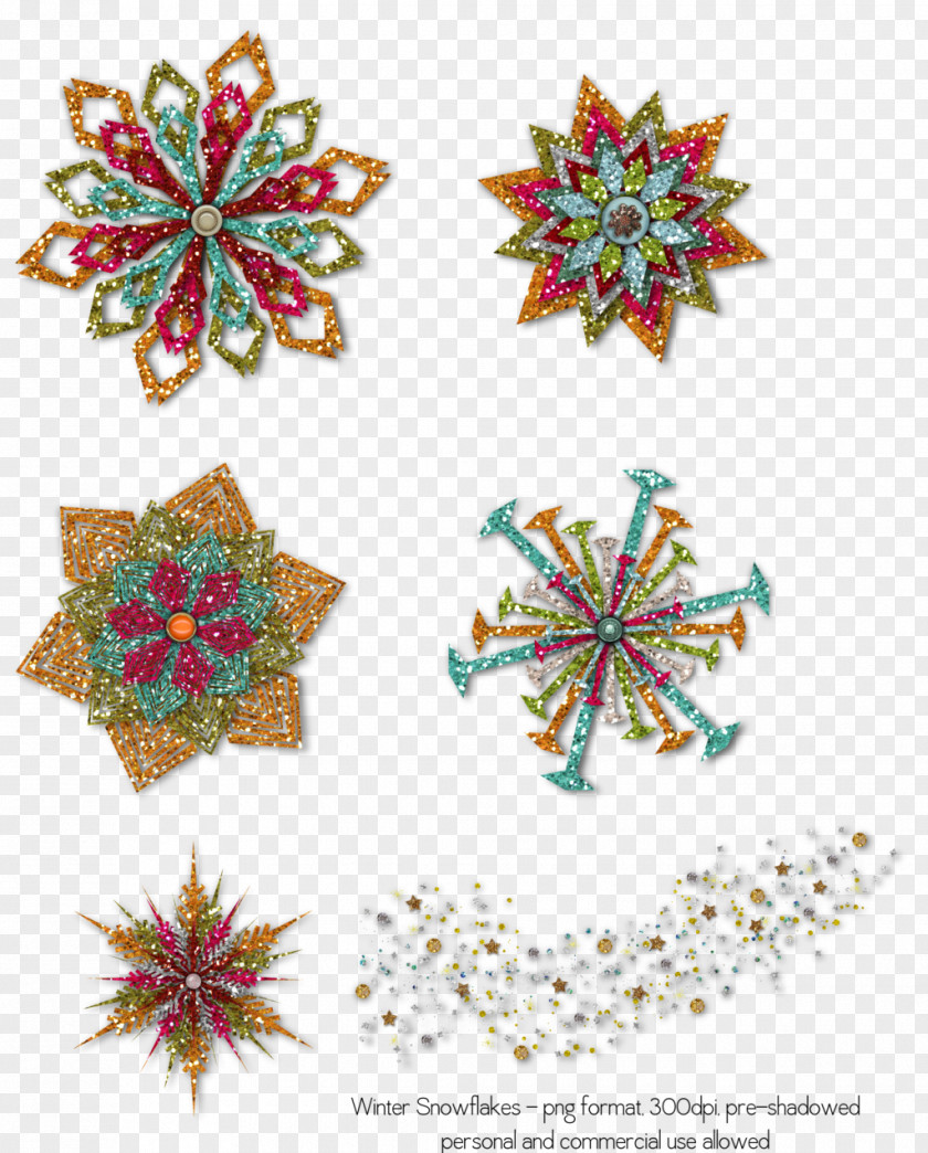 Snowflake Christmas Ornament Decoration Pattern PNG