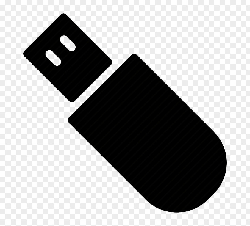 Black U Disk USB Flash Drive Memory Icon PNG