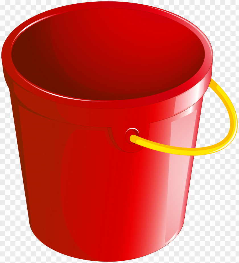 Red Bucket Clip Art Cup Image PNG