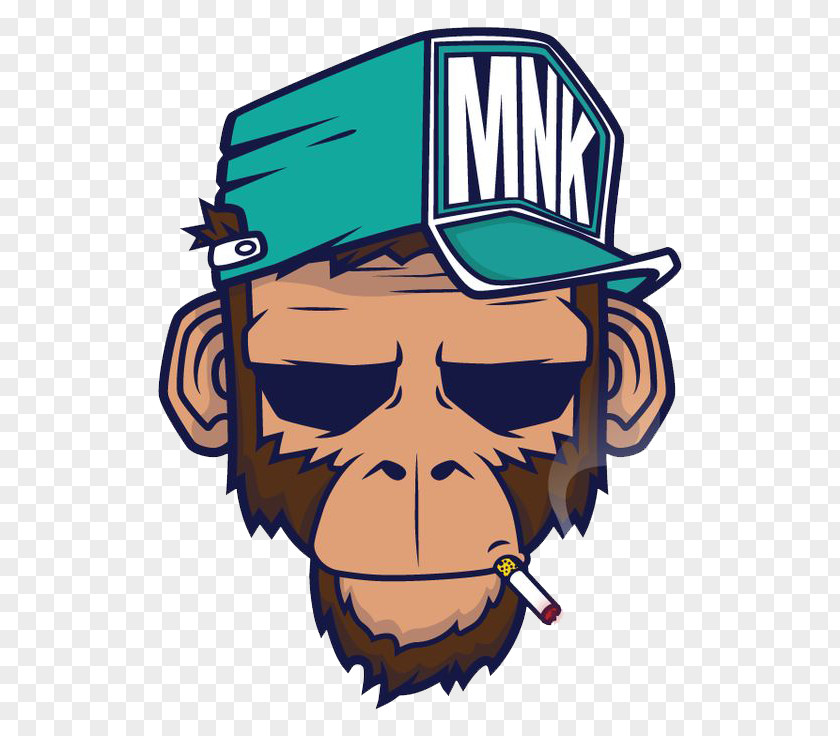 Smoking A Bad Monkey T-shirt Gorilla Hoodie Art PNG