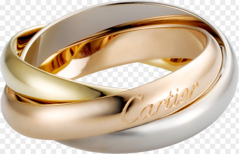 Ring Cartier Wedding Engagement Colored Gold PNG
