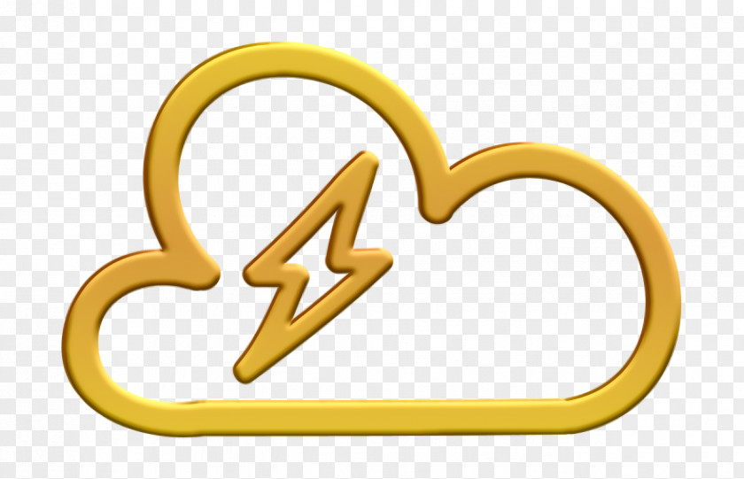 Thunderstorm Hand Drawn Weather Symbol Icon PNG