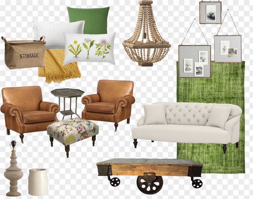 Living Room Furniture Table Couch Chair PNG