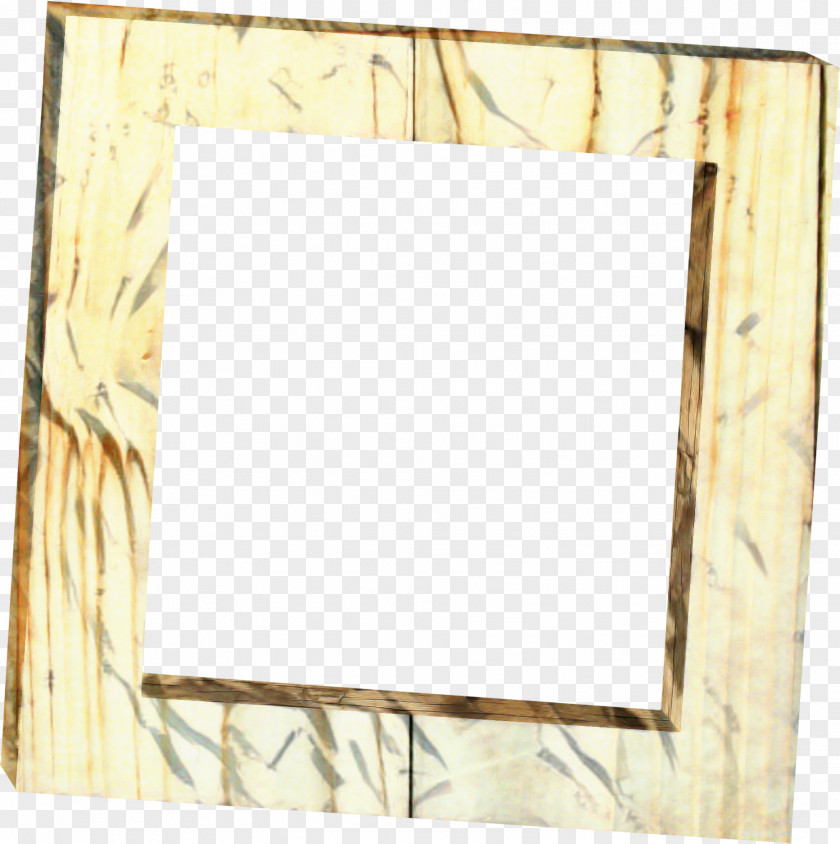 Mirror Picture Frame Wood Background PNG