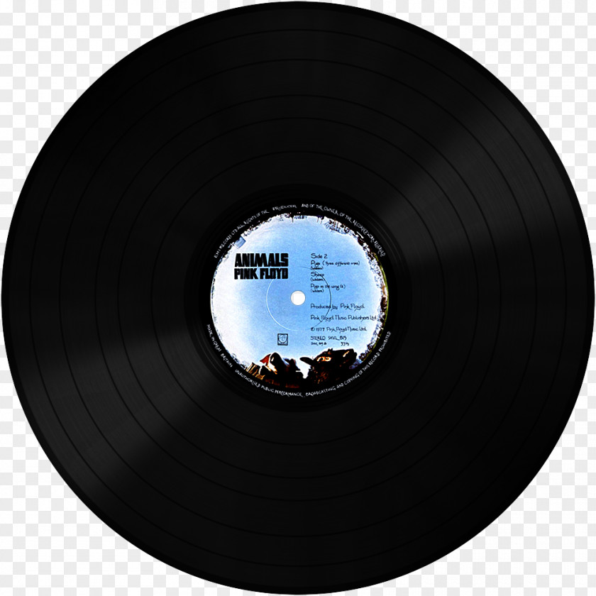 Pink Floyd Phonograph Record Label Sticker Decal PNG