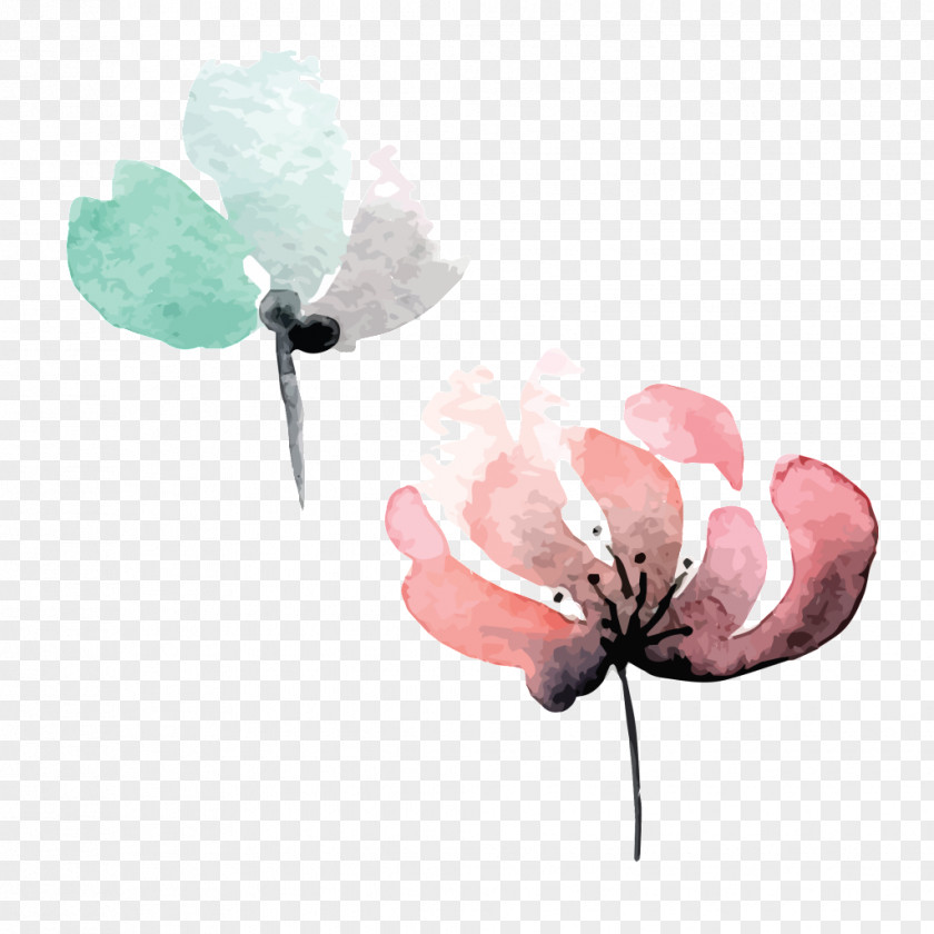 Watercolor Flowers Petal Painting Flower PNG