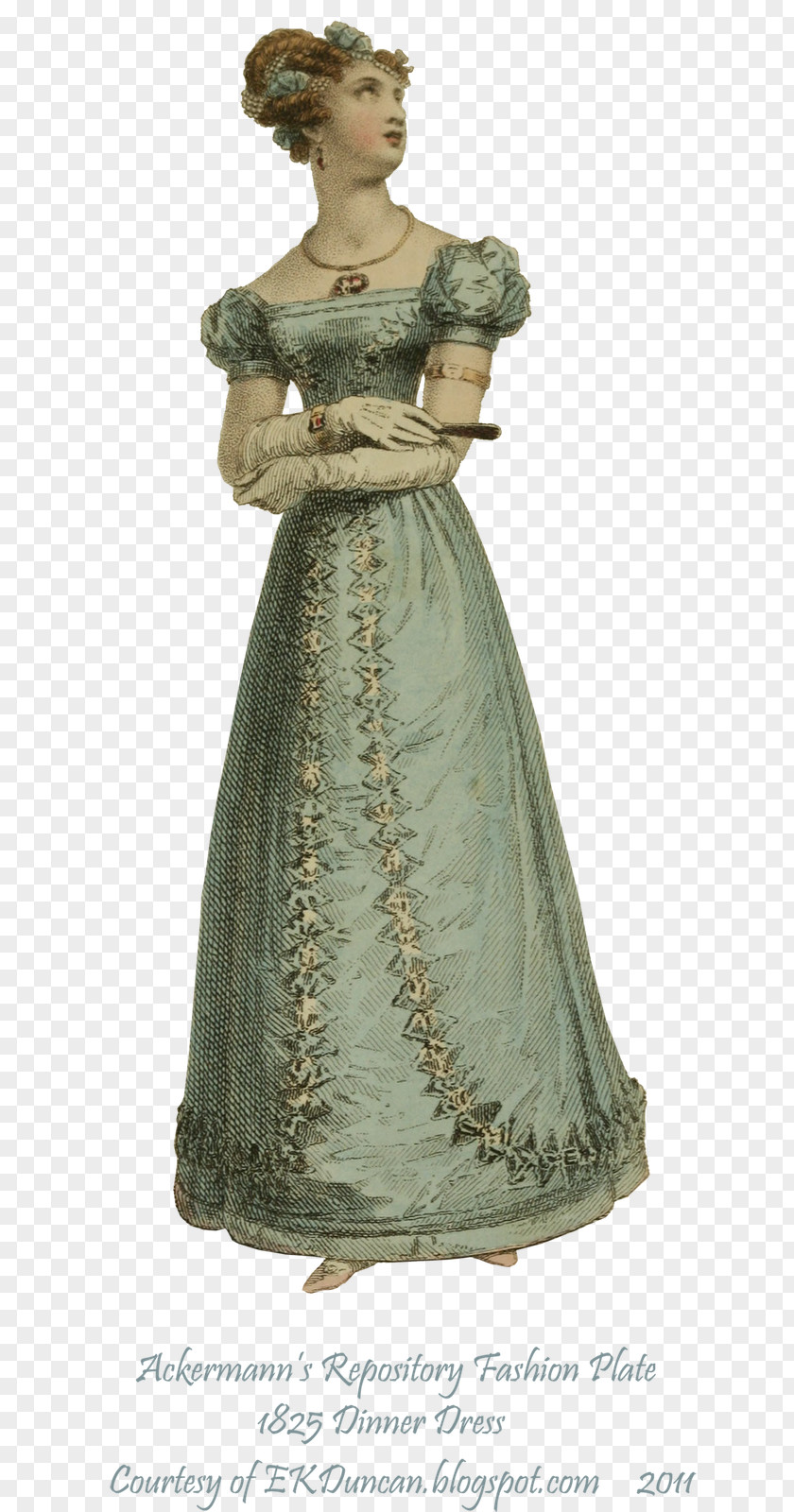 Dress 19th Century 1820s Fashion Costume PNG