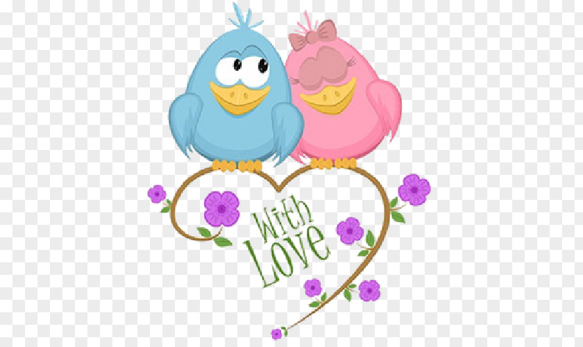 Cartoon Animal Lovers Lovebird Drawing PNG