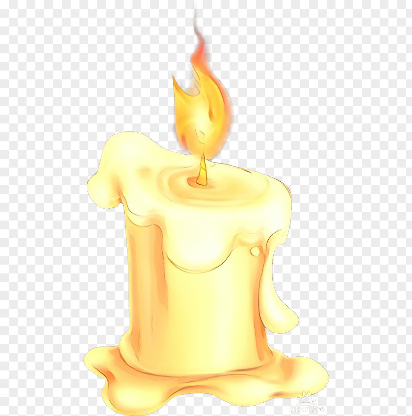 Flame Candle Yellow Wax Lighting PNG