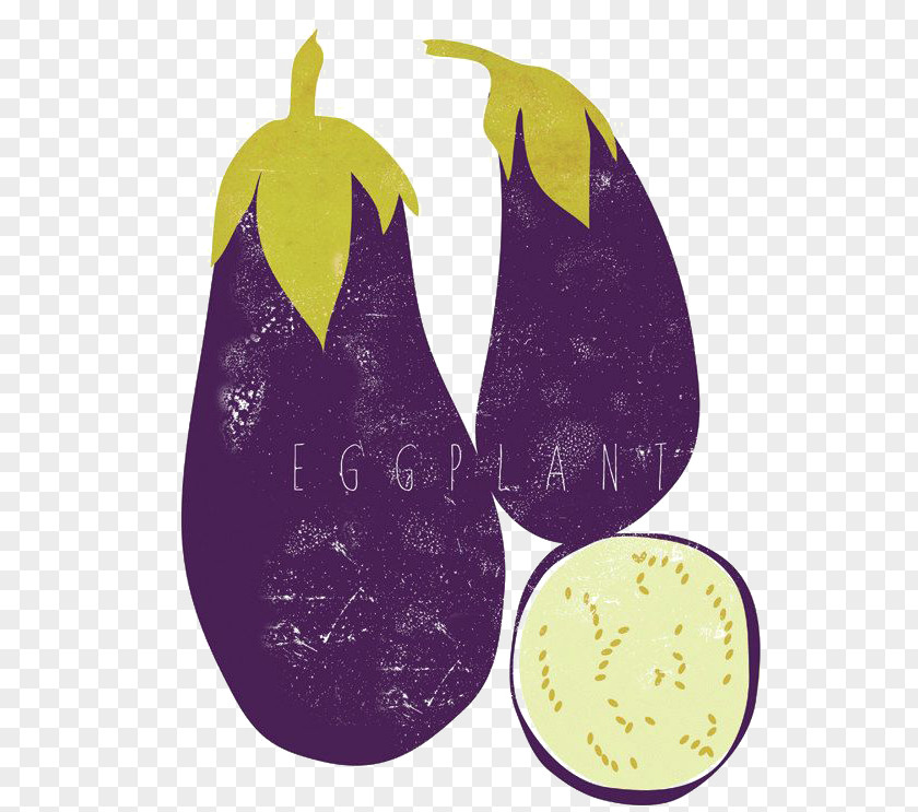 Cartoon Eggplant Italian Cuisine Vegetable Art Illustration PNG