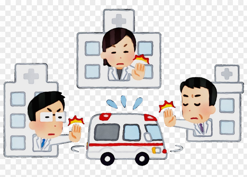Cartoon People Child Emergency Vehicle PNG