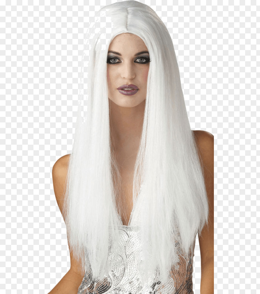 Dress Wig Costume Party White PNG