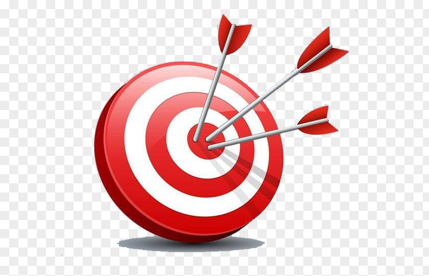 Red Three-dimensional Archery Target Darts Shooting Bullseye Arrow PNG