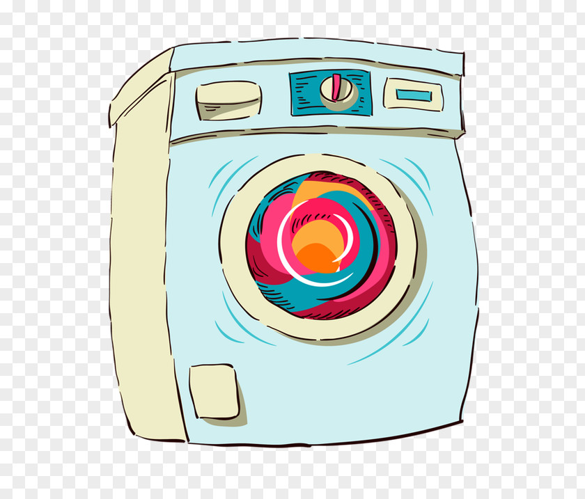 Washing Machine Cleaning Drawing Cartoon PNG