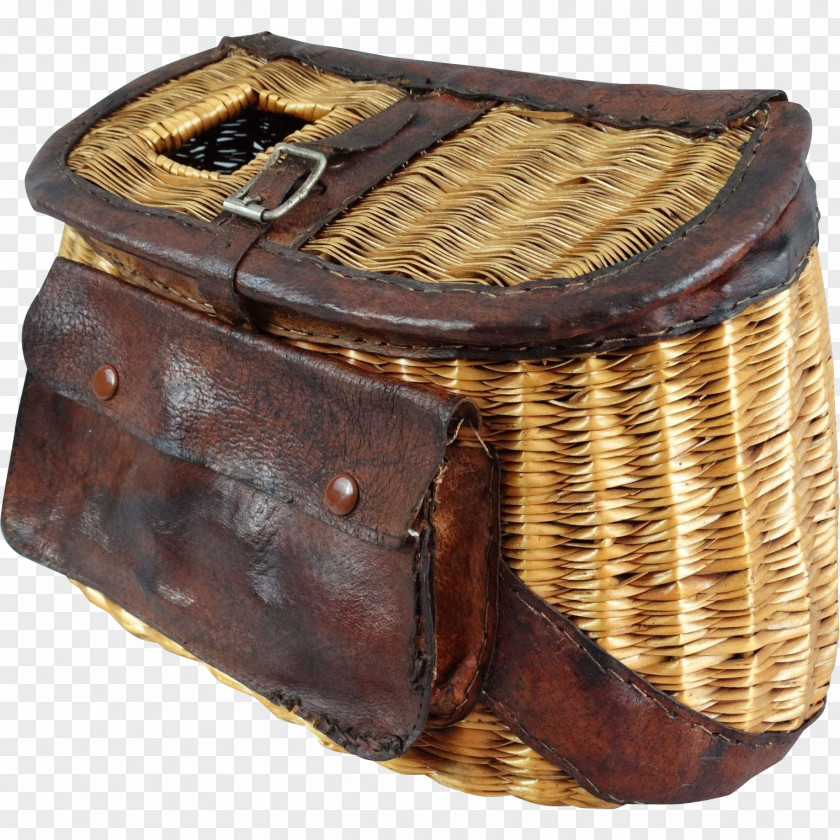 Wicker Basket Leather PNG